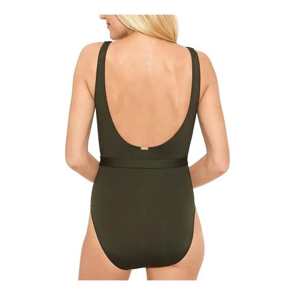 Brand New Lauren Ralph Lauren Beach Club Solid Belted Lingerie One Piece Size 6 - Picture 2 of 4